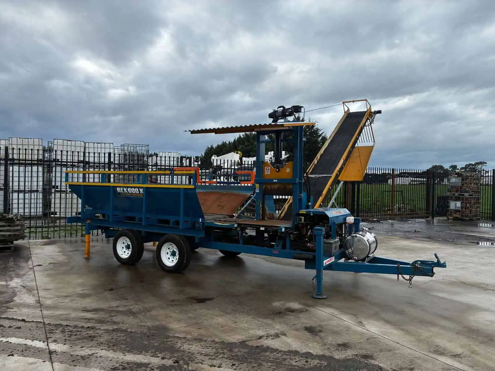 Firewood being processed in Gippsland