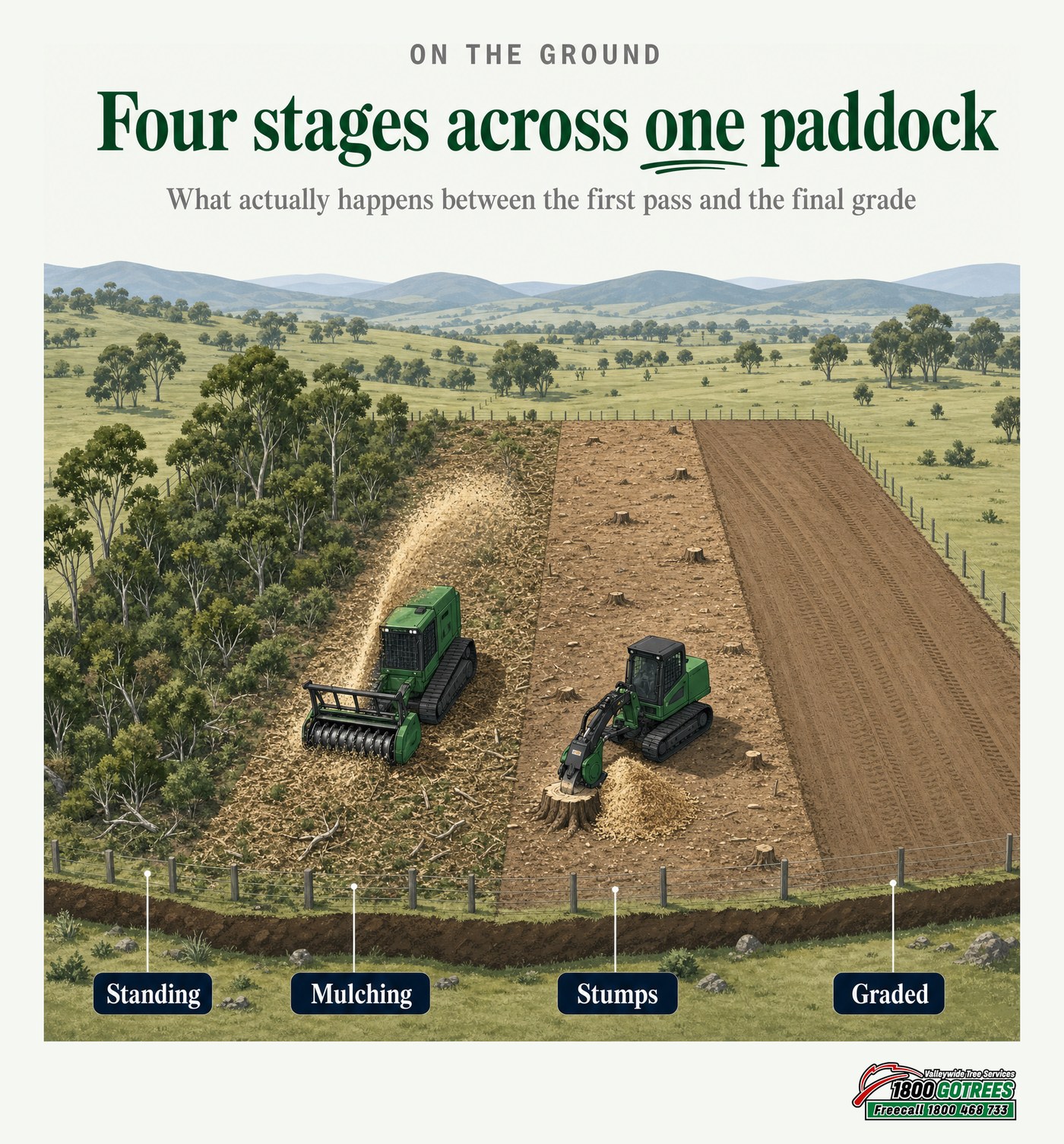 Land clearing victoria on the ground