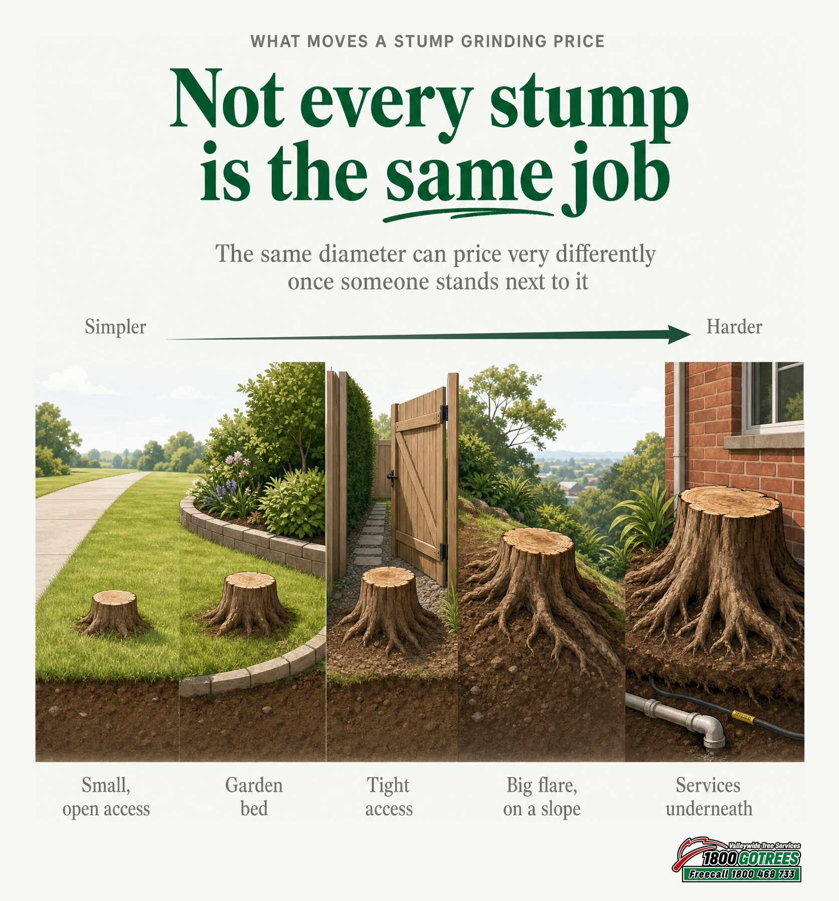 Stump grinding cost what moves the price